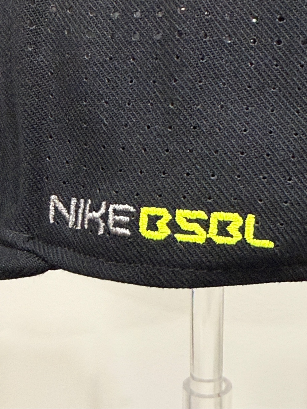Nike True Vapor Fitted Dri-Fit Black Embroidered Cap with Grey "BSBL" Logo M/L - Picture 7 of 12